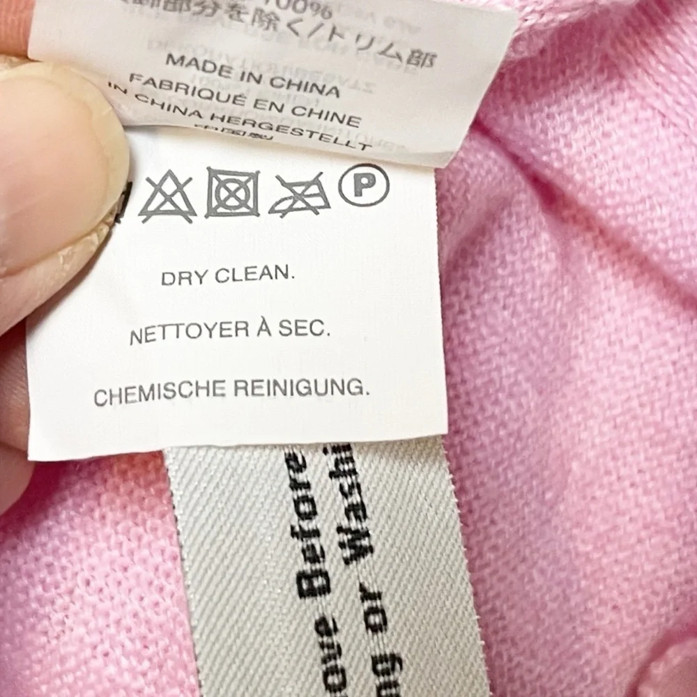 J. Crew 100% Linen Sweater Pom-Pom Trim‎ small bubblegum pink lightweight boxy